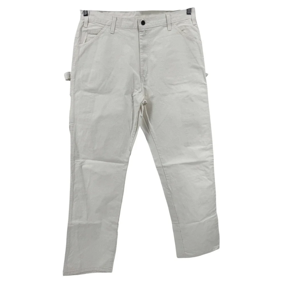 Dickies Painter Pants Mens 36x34 White Carpenter Utility Workwear 1953WH
